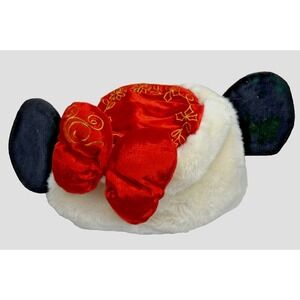 Disney Parks Minnie Mouse Ears Christmas Chinese New Year Holiday Faux Fur Hat
